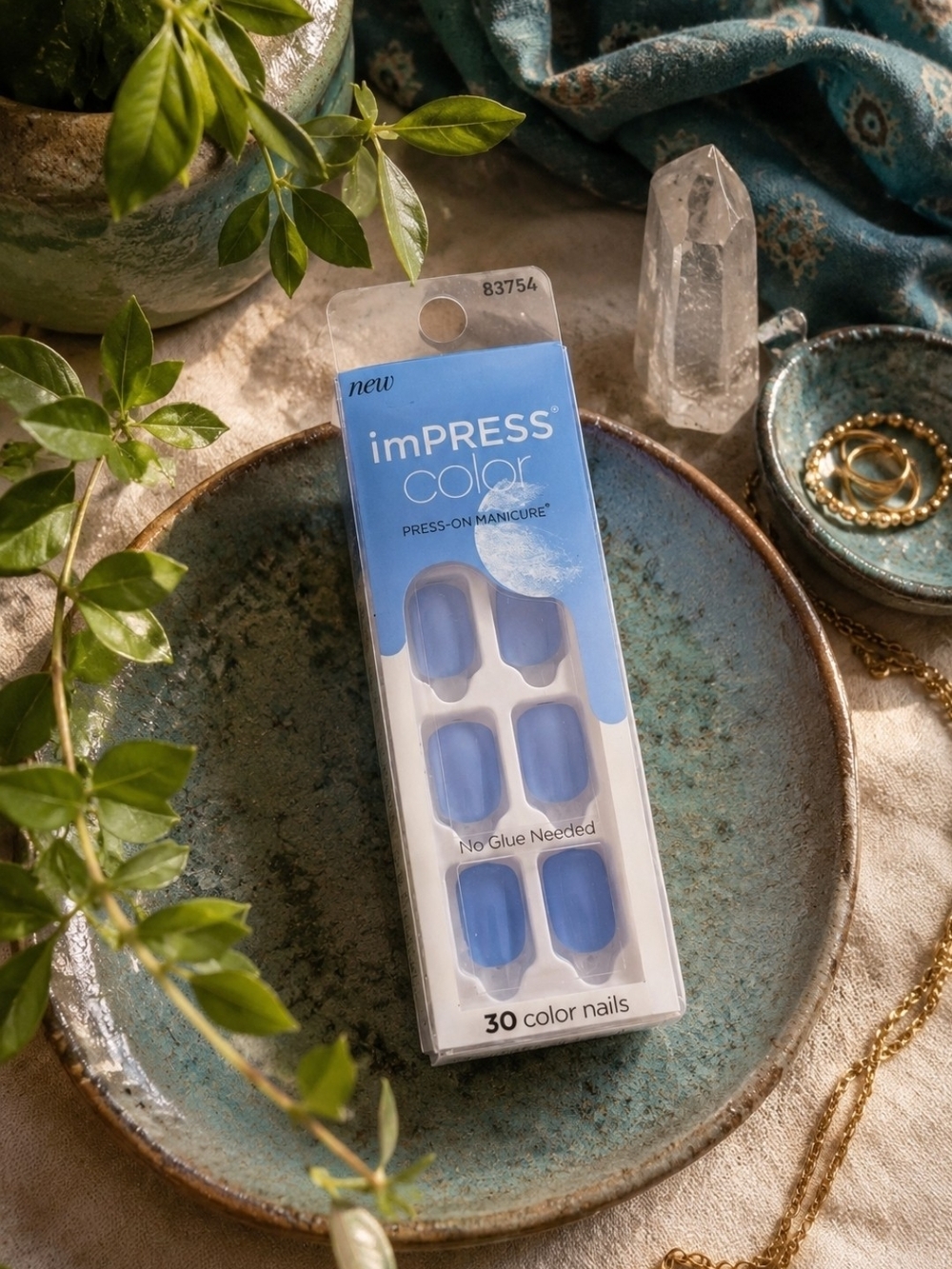 4/$15 imPRESS Color Press-On Nails in Periwinkle Blue